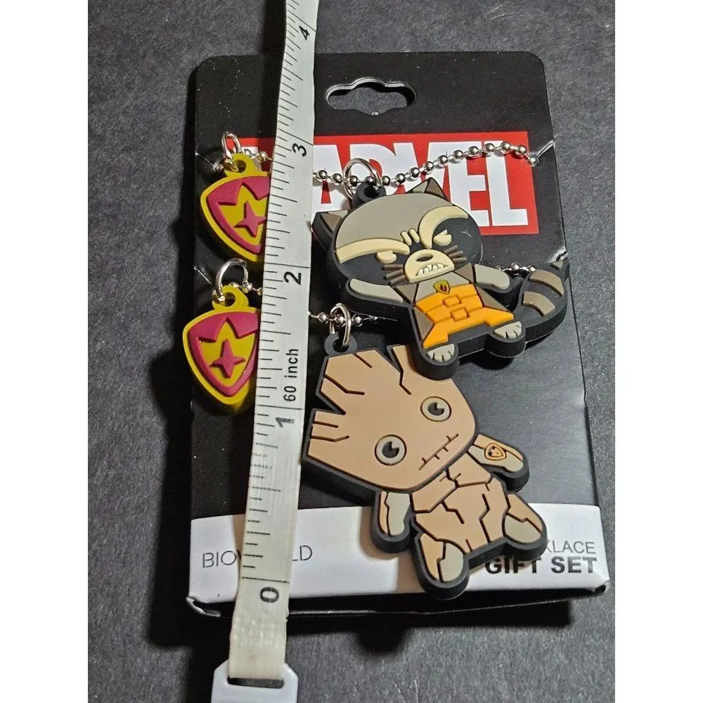 Guardians of the galaxy necklace gift set Groot Rocket Best Friends